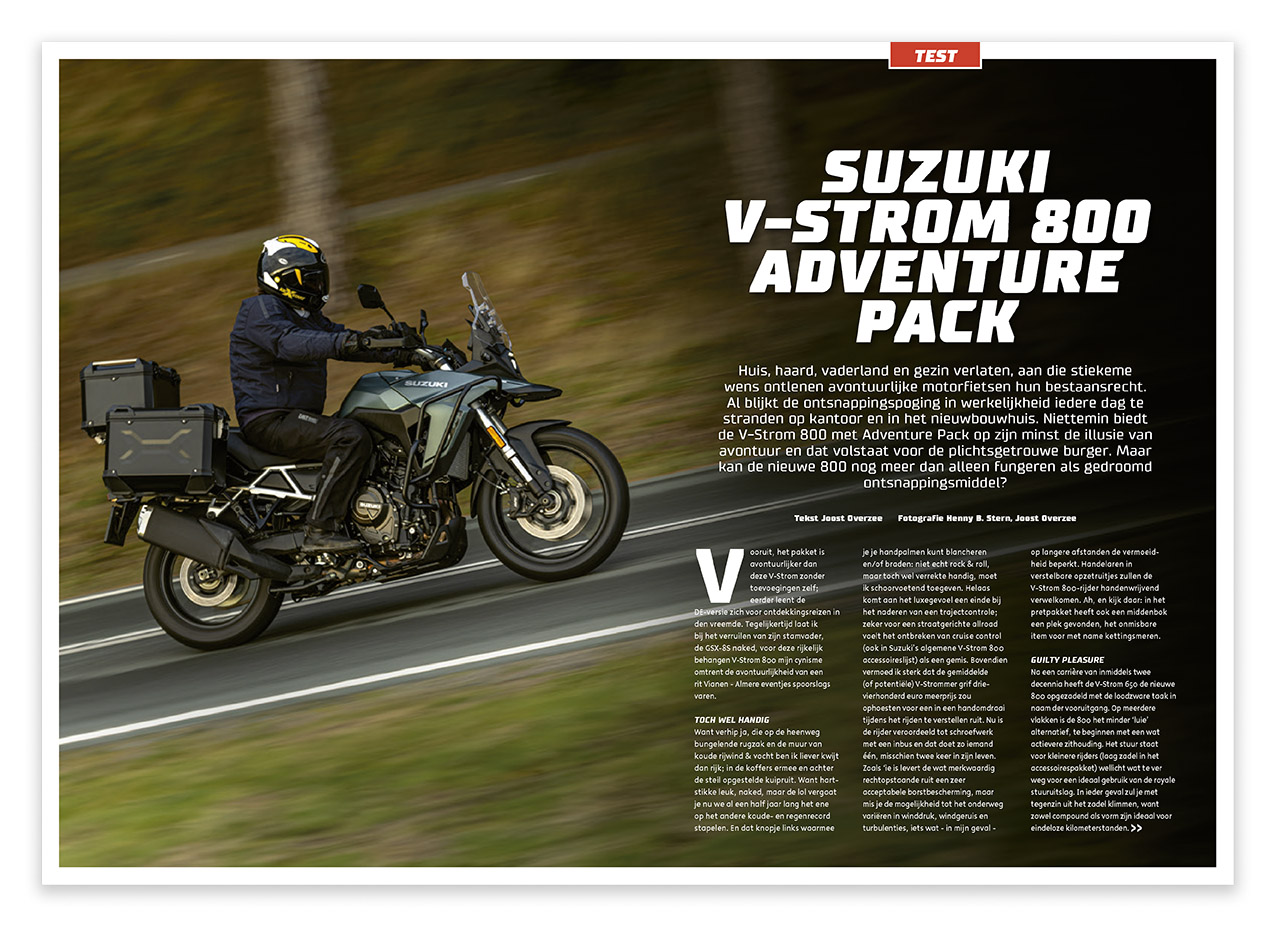 Vakantiespecial V-Strom 800 Adventure pack