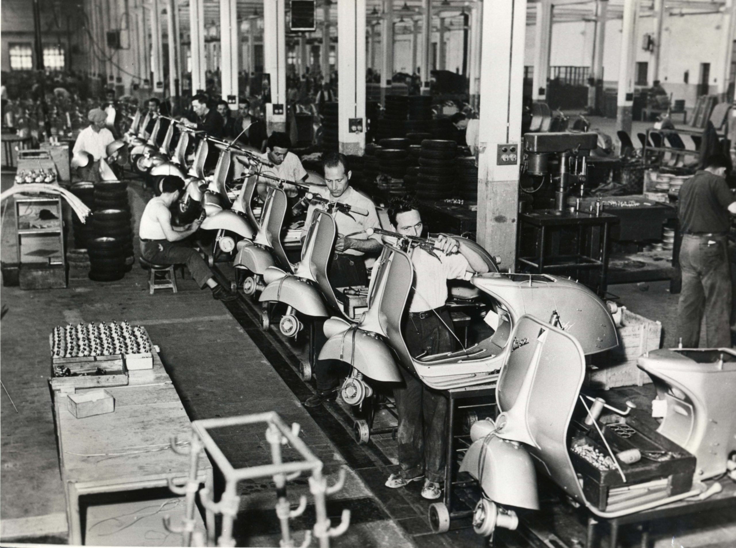 Vespa 150 montagelijn